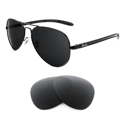 Revant replacement lenses compatible with Ray Ban Aviator Carbon Fibre Rb8307 58mm