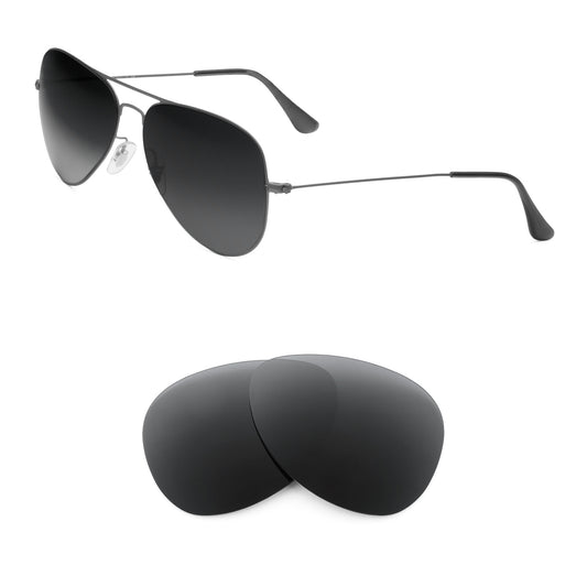 Revant replacement lenses compatible with Ray Ban Aviator Flat Metal Rb3513m 56mm