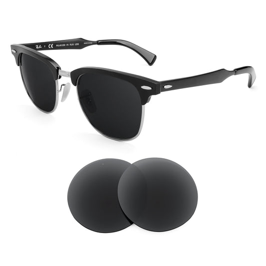 Revant replacement lenses compatible with Ray Ban Clubmaster Aluminum Rb3507 51mm