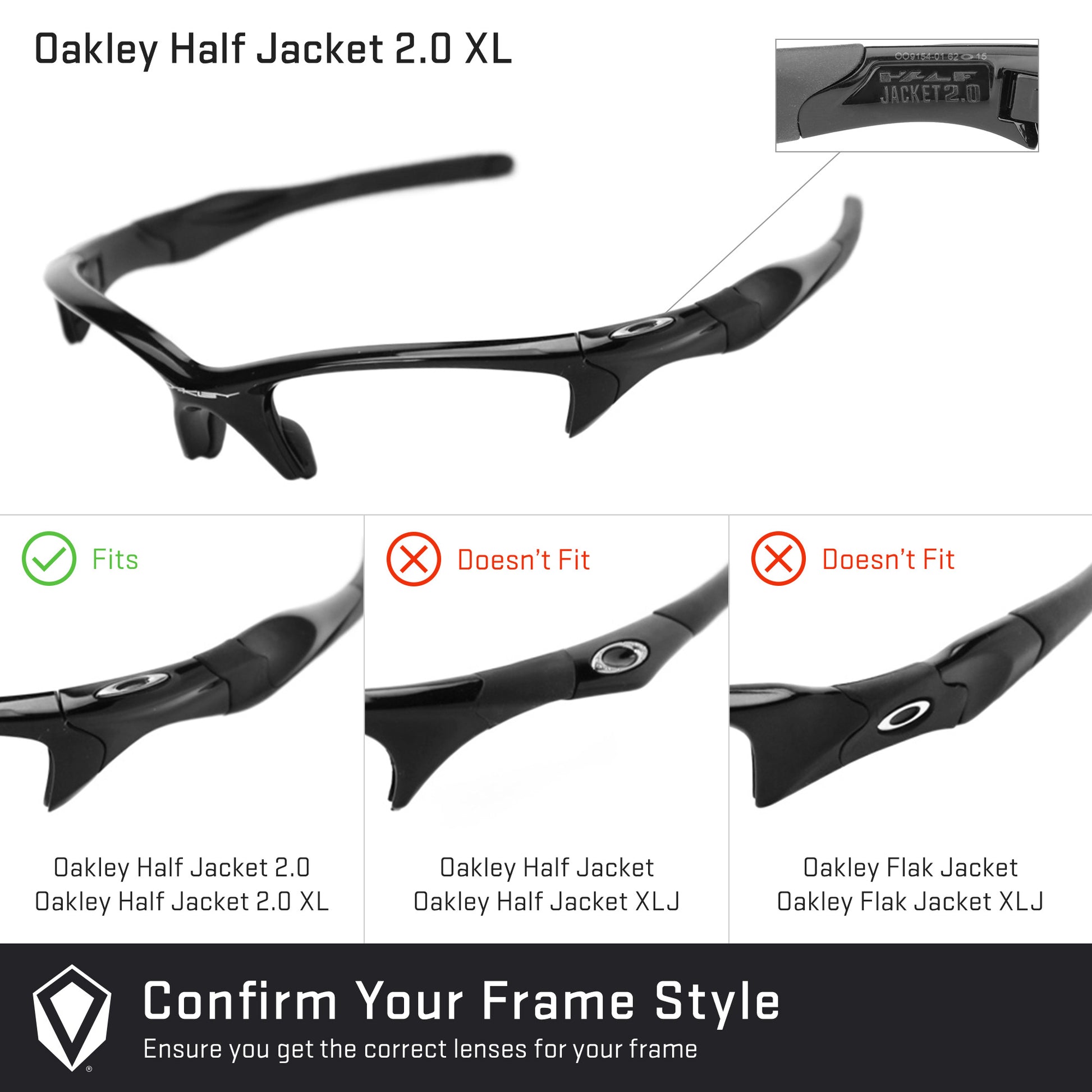 Revant replacement lenses compatible with Oakley Half Jacket 2 XL