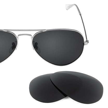 Revant replacement lenses for Ray Ban Aviator Rb3025 55mm Stealth Black